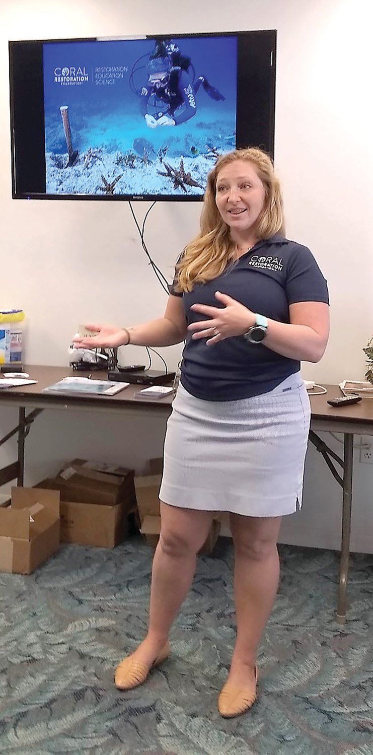 Michelle Anderson, from the Coral Restoration Foundation located in the Florida Keys, was the guest speaker at the April 19, 2022, Green Thumb Garden Club meeting.